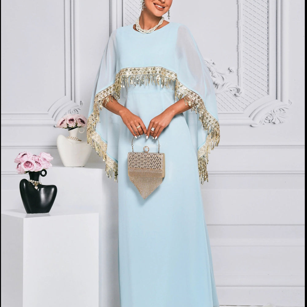 
                      
                        Modest Long Sleeve Dress Casual Kaftan Robe For Formals
                      
                    