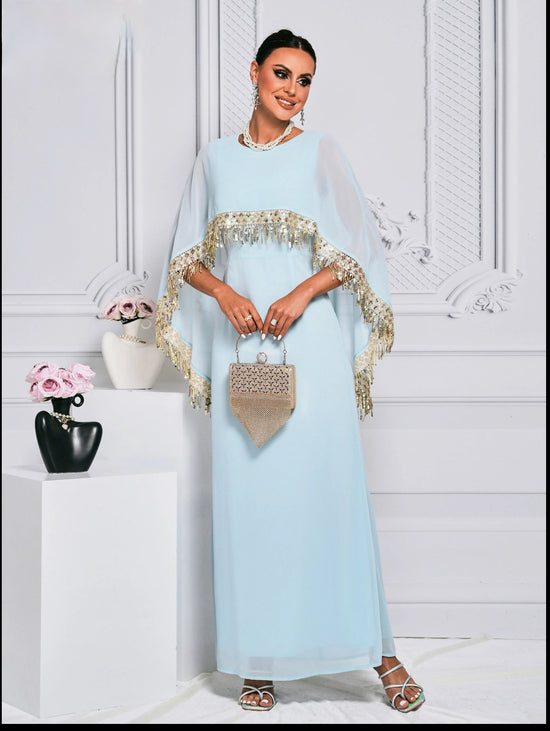 Modest Long Sleeve Dress Casual Kaftan Robe For Formals