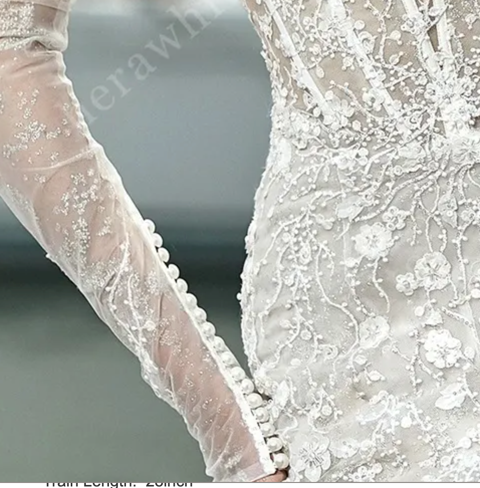 
                      
                        Beaded Sequin Lace and Long Sleeve Corset Bodice Wedding Dress
                      
                    