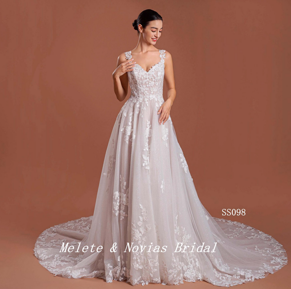 Sweet Illusion Lace Tulle A Line Bridal Gown