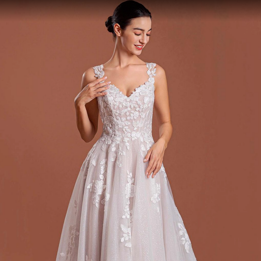 
                      
                        Sweet Illusion Lace Tulle A Line Bridal Gown
                      
                    