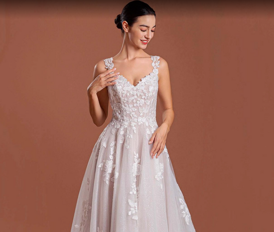 Sweet Illusion Lace Tulle A Line Bridal Gown