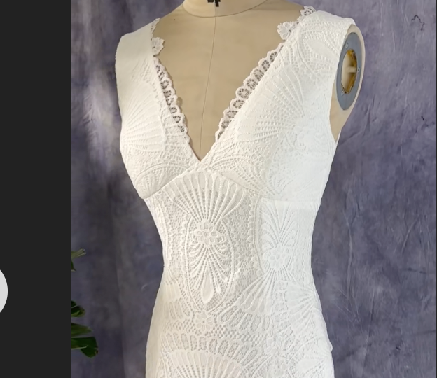 
                      
                        Backless Boho Wedding Dress Mermaid Lace V Neck Rustic Garden Bridal Gown
                      
                    