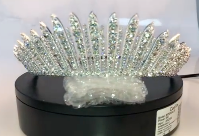 Beauty Pageant Tiara Crown Clear Crystals  Hair Accessory