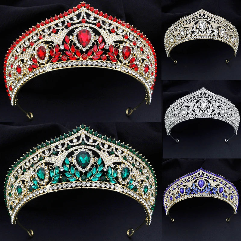 Elegant Crystal Crown Headdress Style Hair Accessories