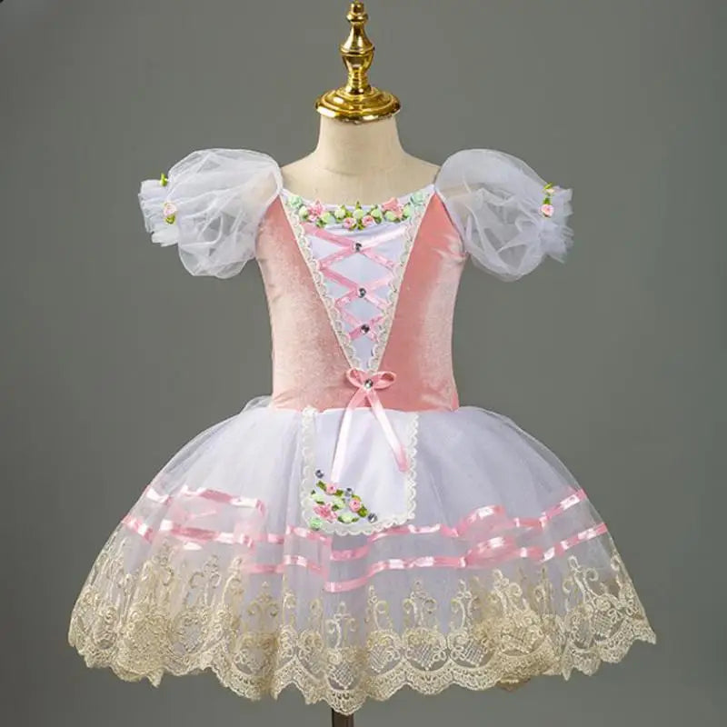 Girls Competition Ballerina Tutu Maiden Dress