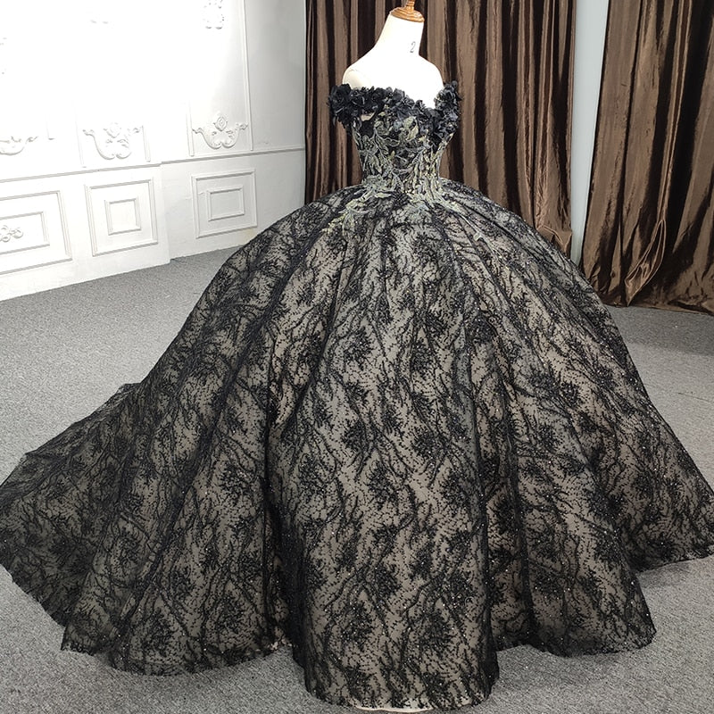 
                      
                        Quinceanera Black Ball Gown Dress
                      
                    