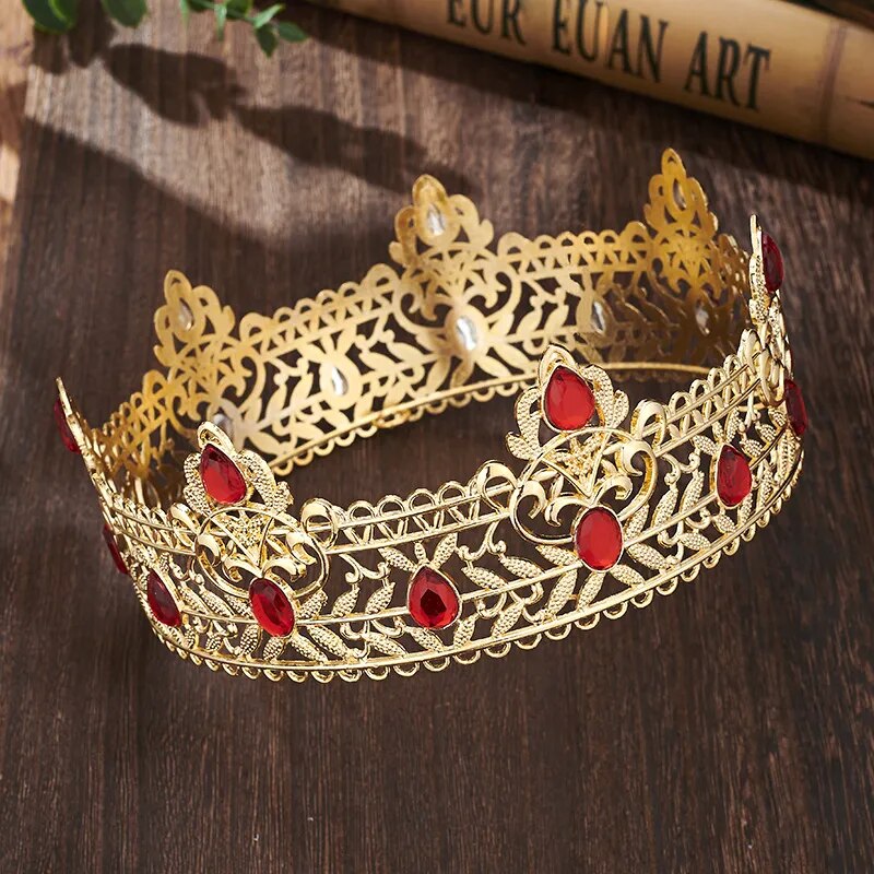 Full Round Circle Royal King Crowns Party Accessory