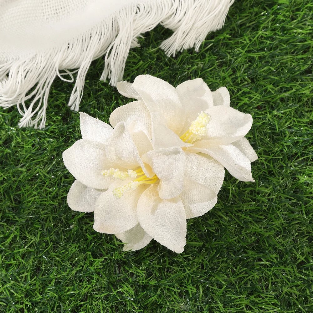 
                      
                        Orchid Flower Hair Clip Bohemian Small Hairpin Bridal Barrette Beach Wedding Accessories
                      
                    