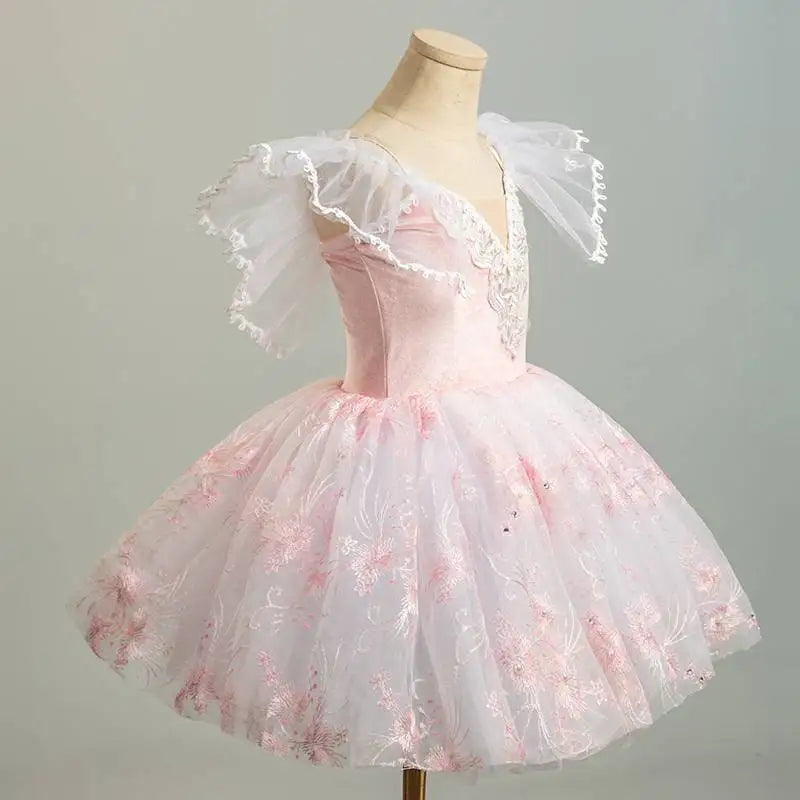 
                      
                        Pink Ballerina Dress For Girls Tutu Performance Dance Costume
                      
                    