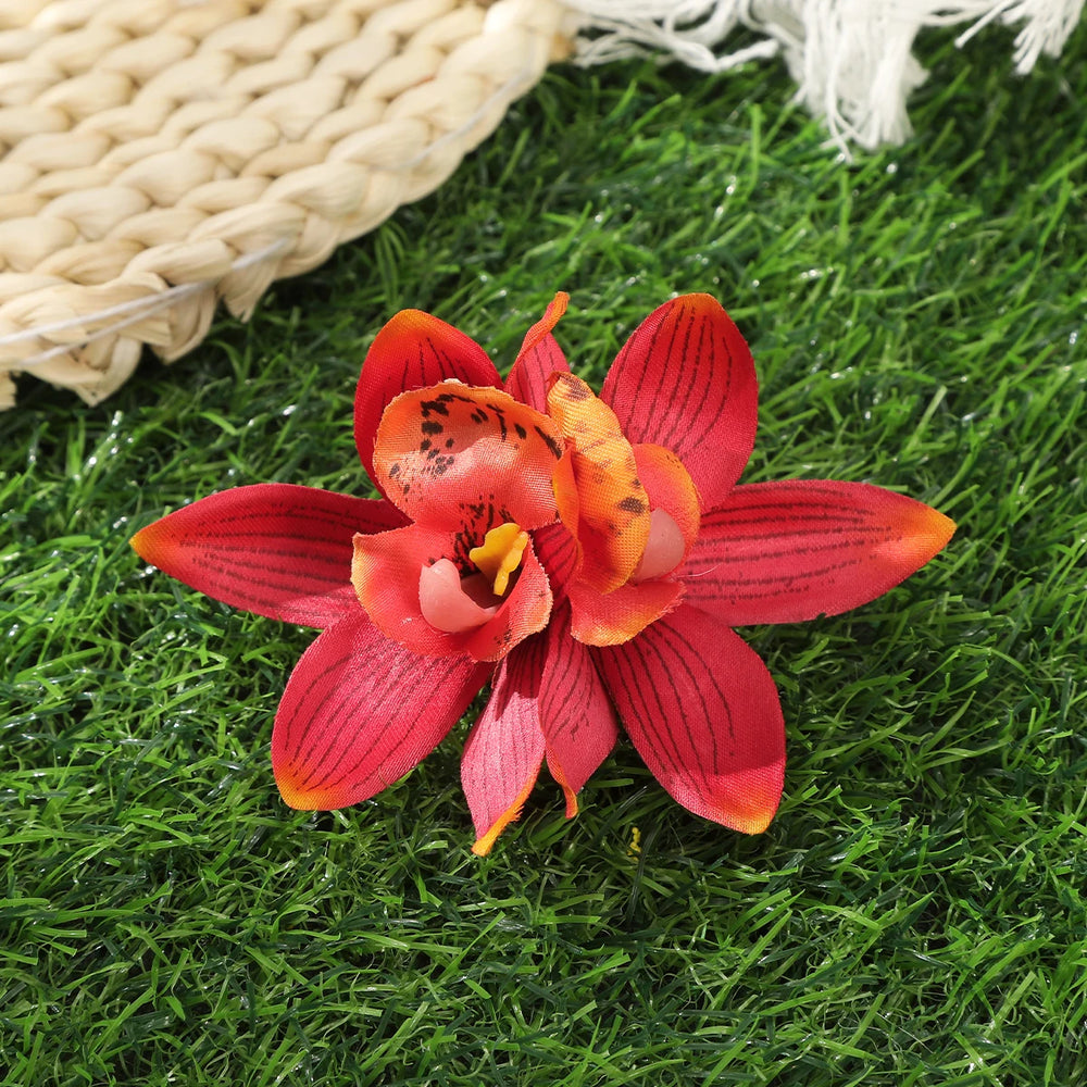 
                      
                        Orchid Flower Hair Clip Bohemian Small Hairpin Bridal Barrette Beach Wedding Accessories
                      
                    