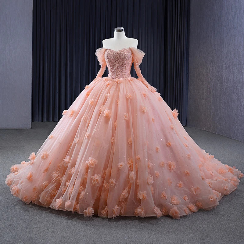 Quinceanera dresses peach 2024 pink