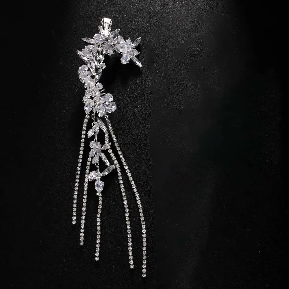 
                      
                        Ear Clip Crystal Tassel Geometric Earrings Without Piercing for Women
                      
                    