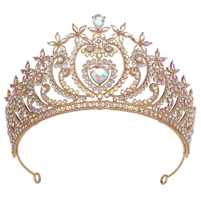 
                      
                        Gold tiara with crystals on a white background
                      
                    