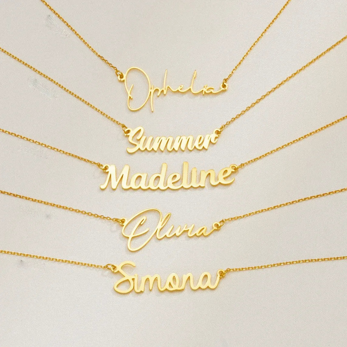 Custom Name Necklace for Women Personalized Cursive Letter Stainless Steel Jewelry