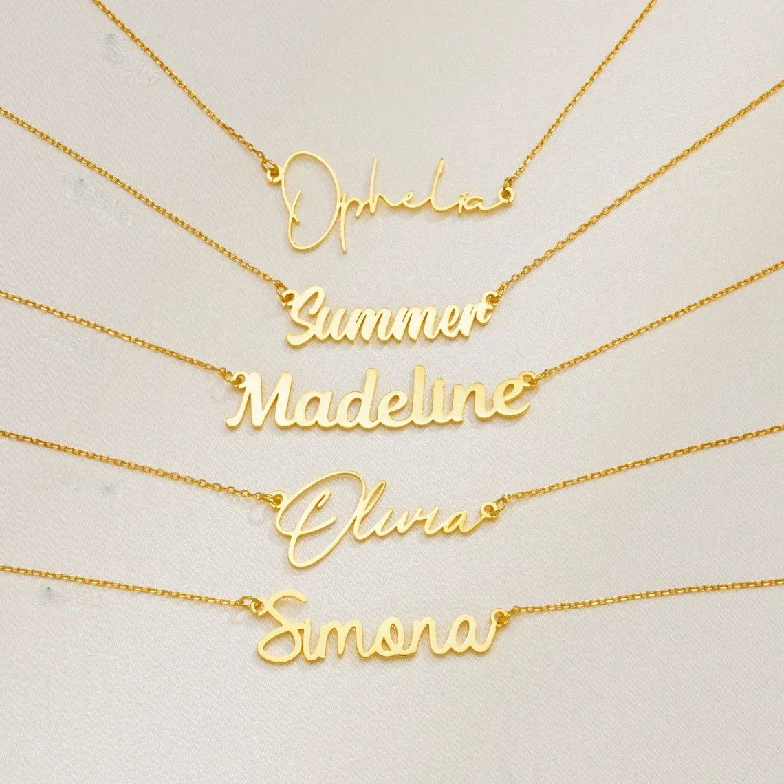 Custom Name Necklace for Women Personalized Cursive Stainless Steel Jewelry