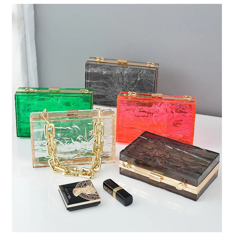 Available BKT3433 Acrylic Clutch Bag for Women Crystal Wedding Party Purse  at Rs 2100/piece in Gurgaon