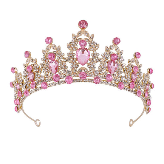 Load image into Gallery viewer, Baroque Crystal Tiara Crown Wedding Pageant Hair Accessories
