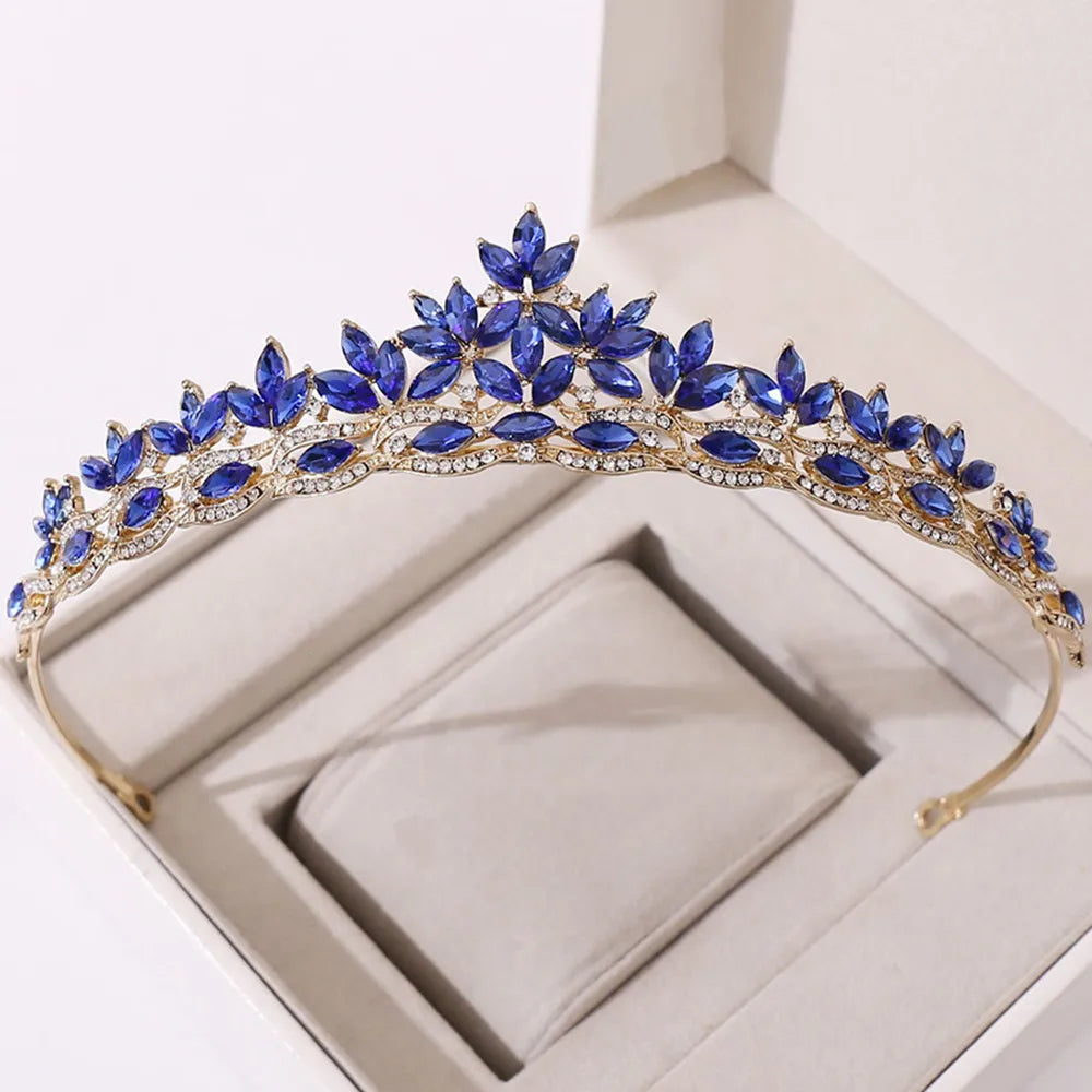 
                      
                        Leaf Rhinestone Tiara For Women Party Wedding Bridal Prom Crystal Crown
                      
                    