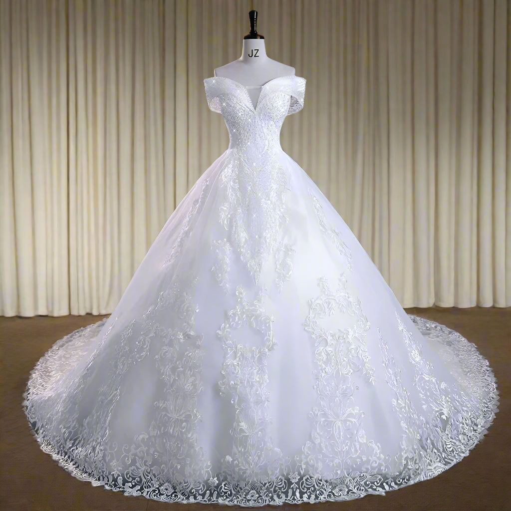 white wedding dress