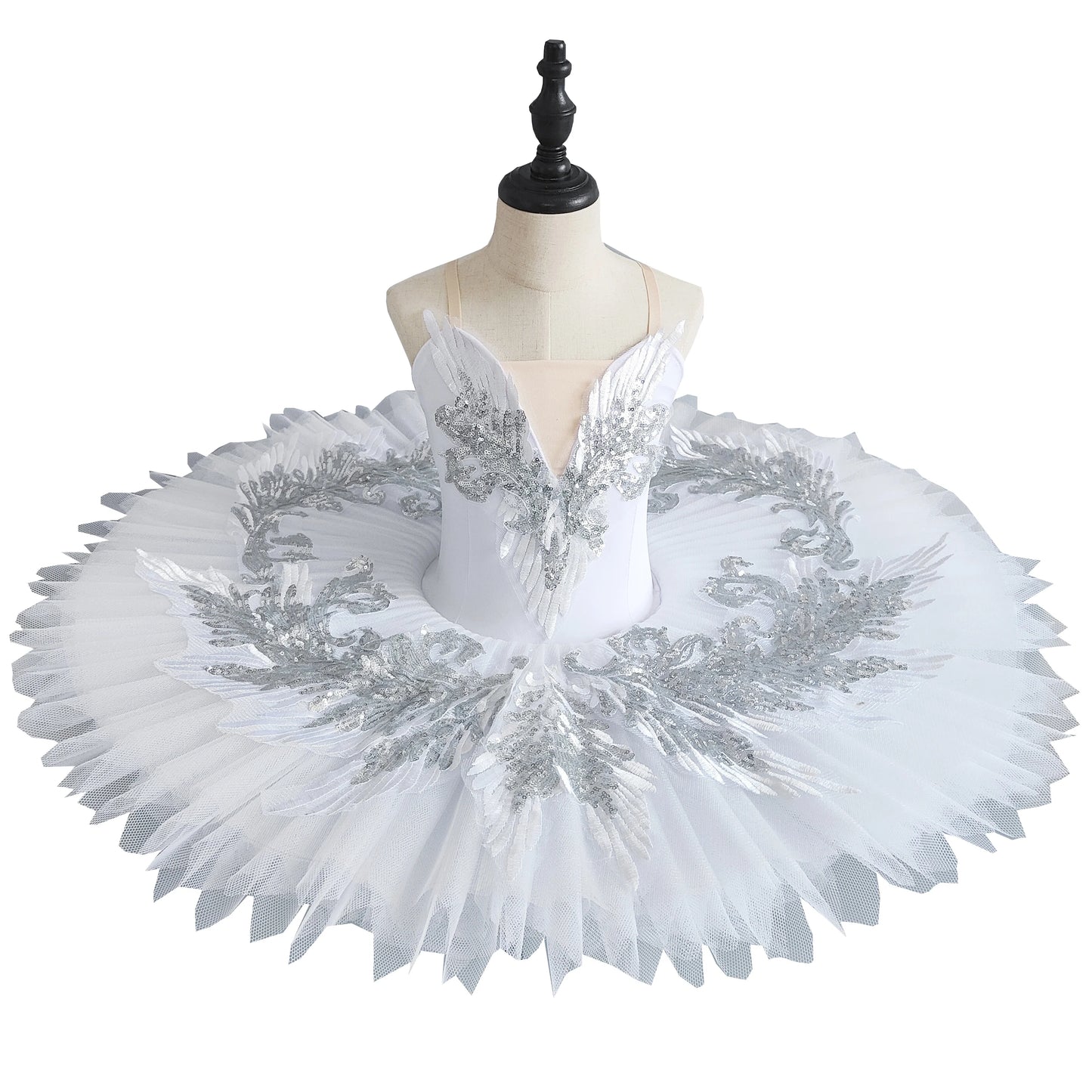 Ballet Tutu Girls White Stiff Tulle Pancake Professional Stage Costume