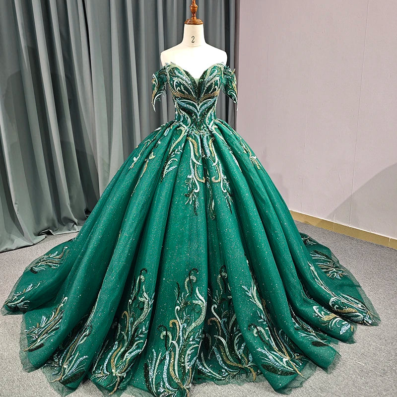 Green Quinceañera Dress – TulleLux Bridal Crowns & Accessories