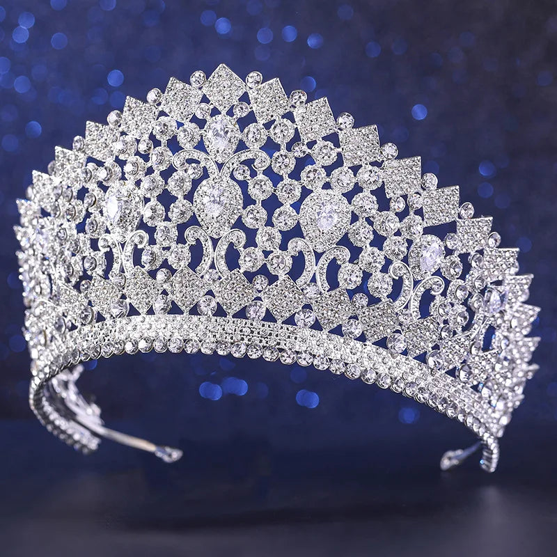 Crystal Zircon Beauty Pageant Tiara Crown Accessory