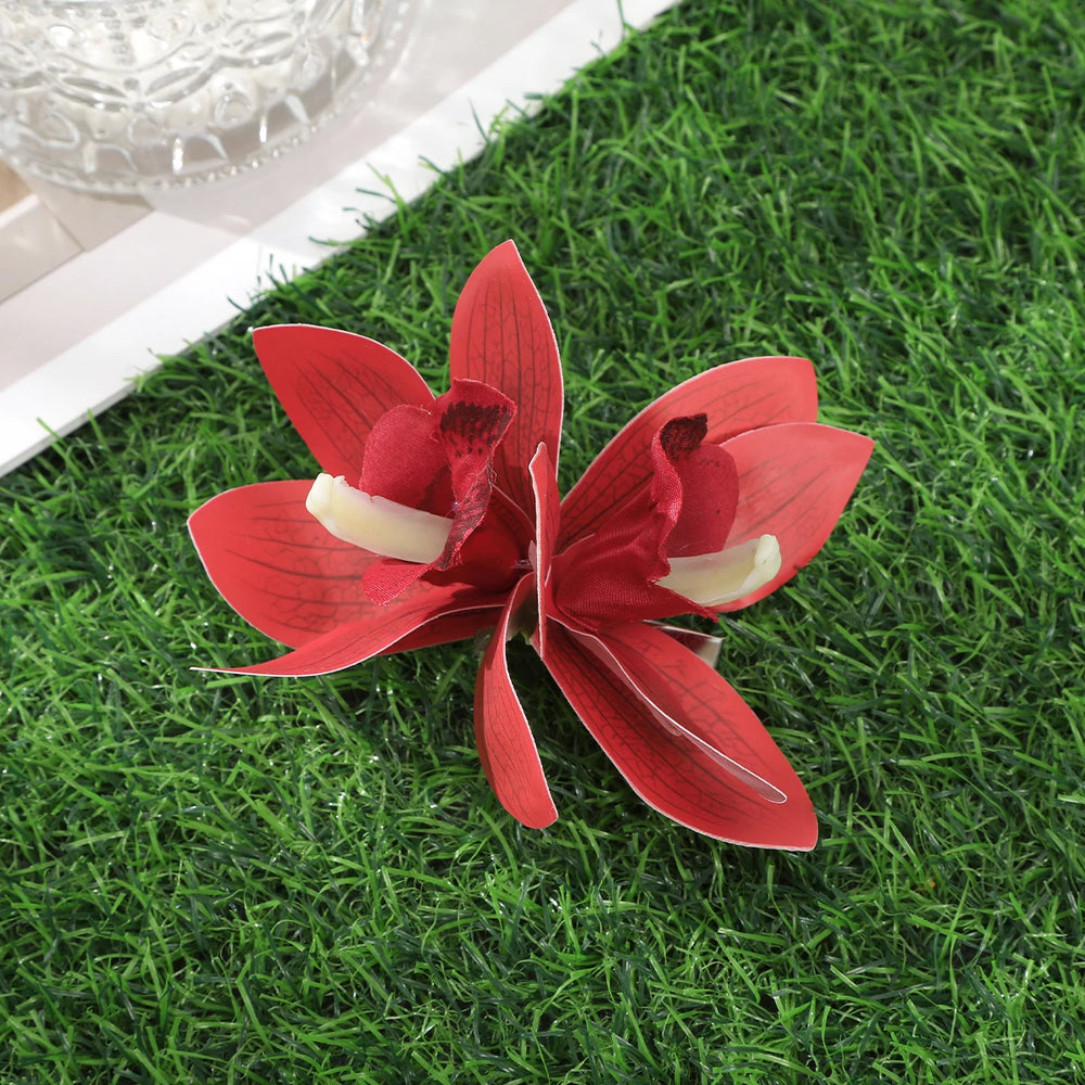 
                      
                        Orchid Flower Hair Clip Bohemian Small Hairpin Bridal Barrette Beach Wedding Accessories
                      
                    
