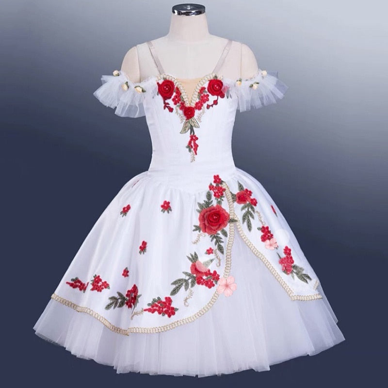 
                      
                        White Awakening Of Flora Tutu Girls Long Professional Ballet Dance Costumes
                      
                    