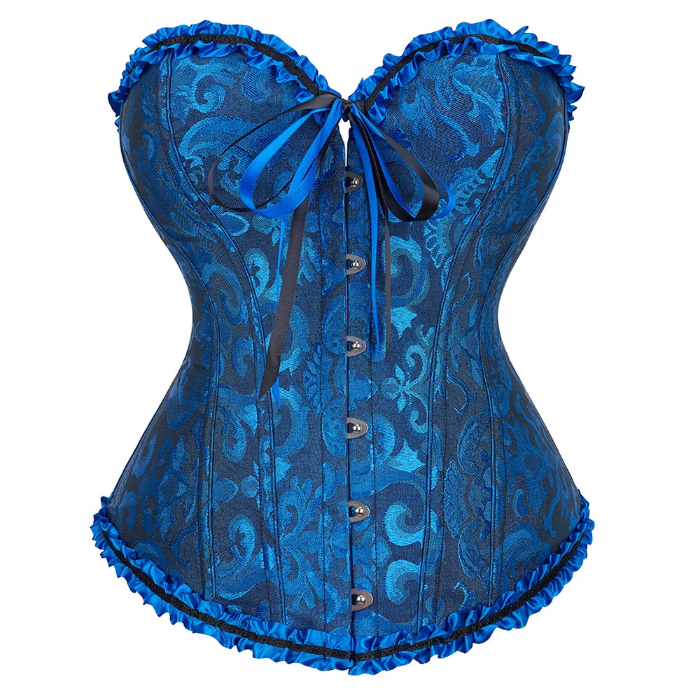 
                      
                        Over Bust Corset Basques Floral Lace Top Bustier
                      
                    