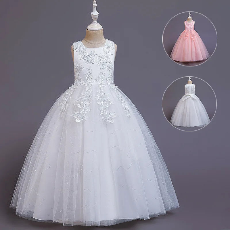 
                      
                        Girls Lace Embroidered Princess Formal Evening Party Dress
                      
                    