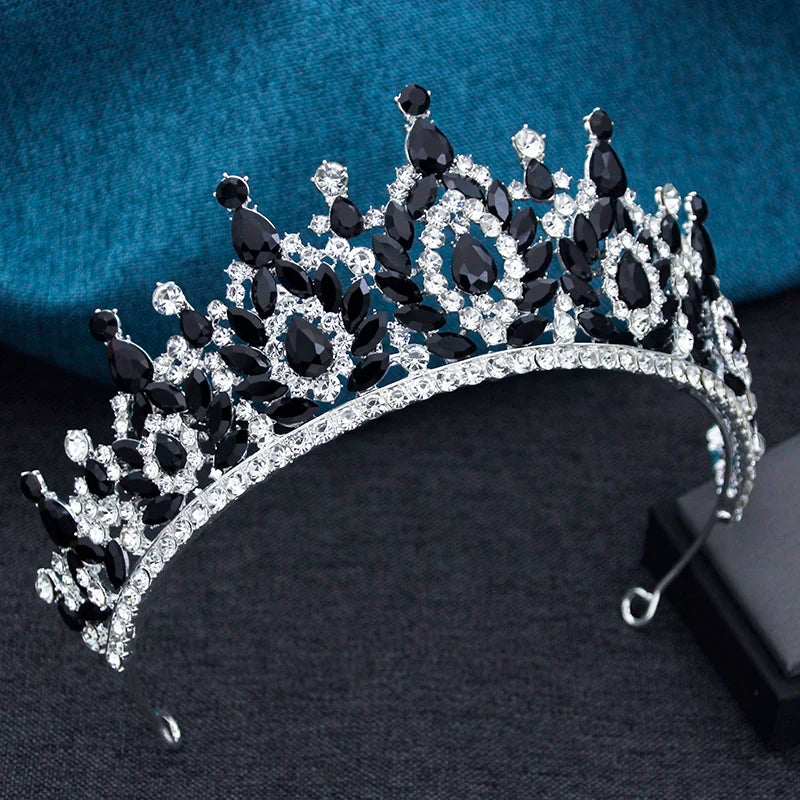 High Point Crystal Party Prom Birthday Tiaras Crowns Hair Jewelry Accessories