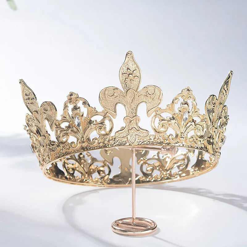 
                      
                        Baroque Royal King Crown For Men Round Costume Hair Accessory
                      
                    