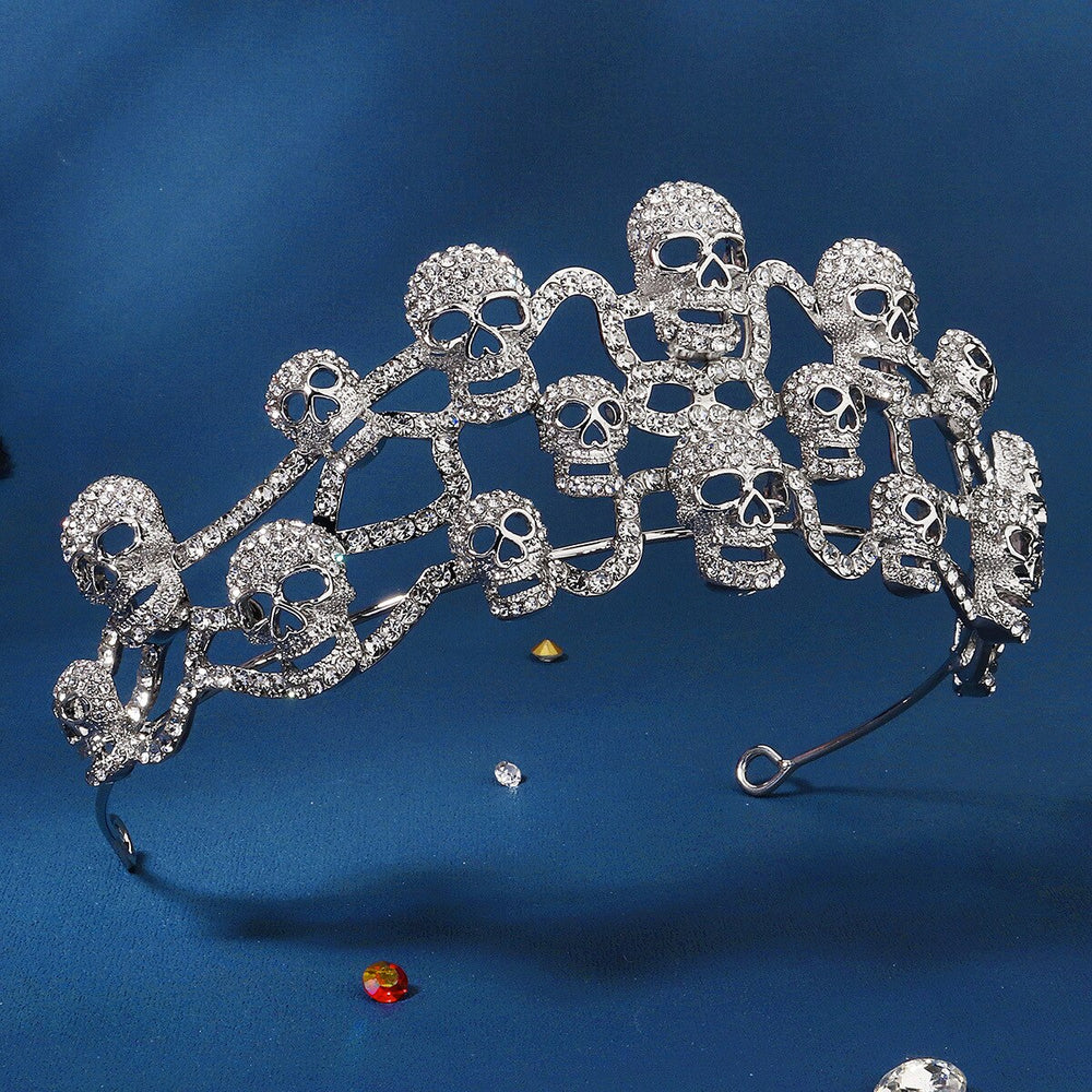 
                      
                        Crystal Skull Halloween Tiaras Crowns For Women Rhinestone Hair Accessory
                      
                    