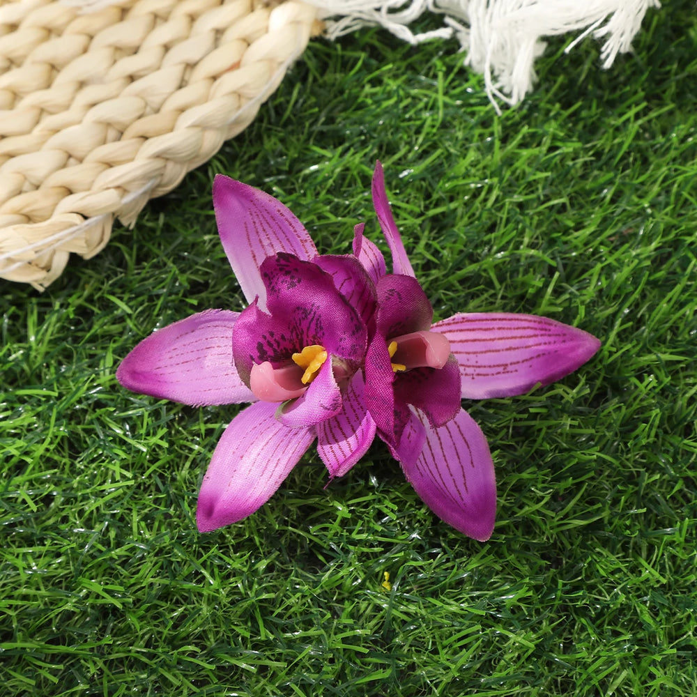 
                      
                        Orchid Flower Hair Clip Bohemian Small Hairpin Bridal Barrette Beach Wedding Accessories
                      
                    