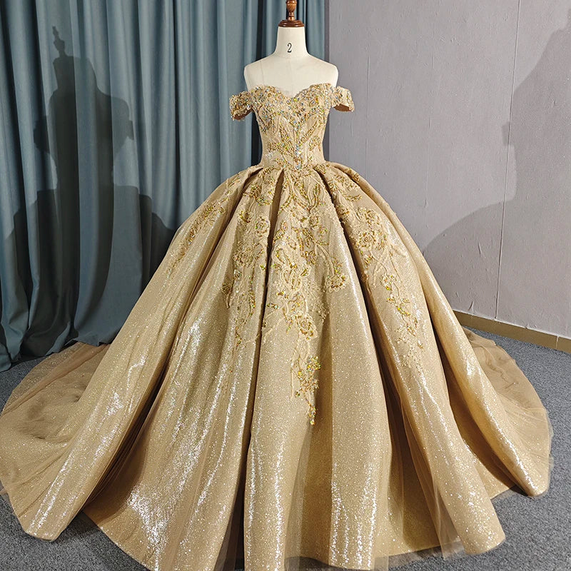 Ball Gown Quinceañera Dress Dress Pleat Gold