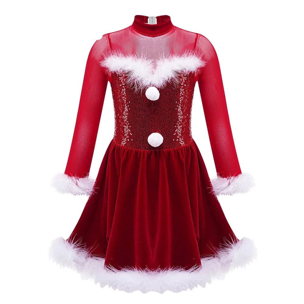 Girls Holiday Stage Party Dance Costume