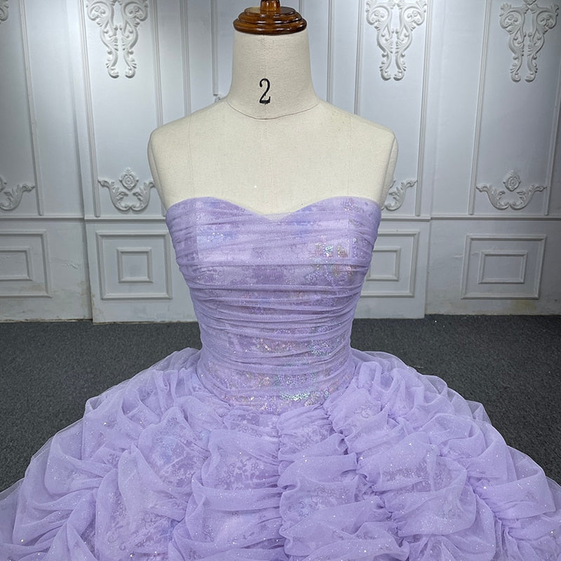 
                      
                        Organza Ball Gown Sweetheart Purple Pleat Party Dress
                      
                    