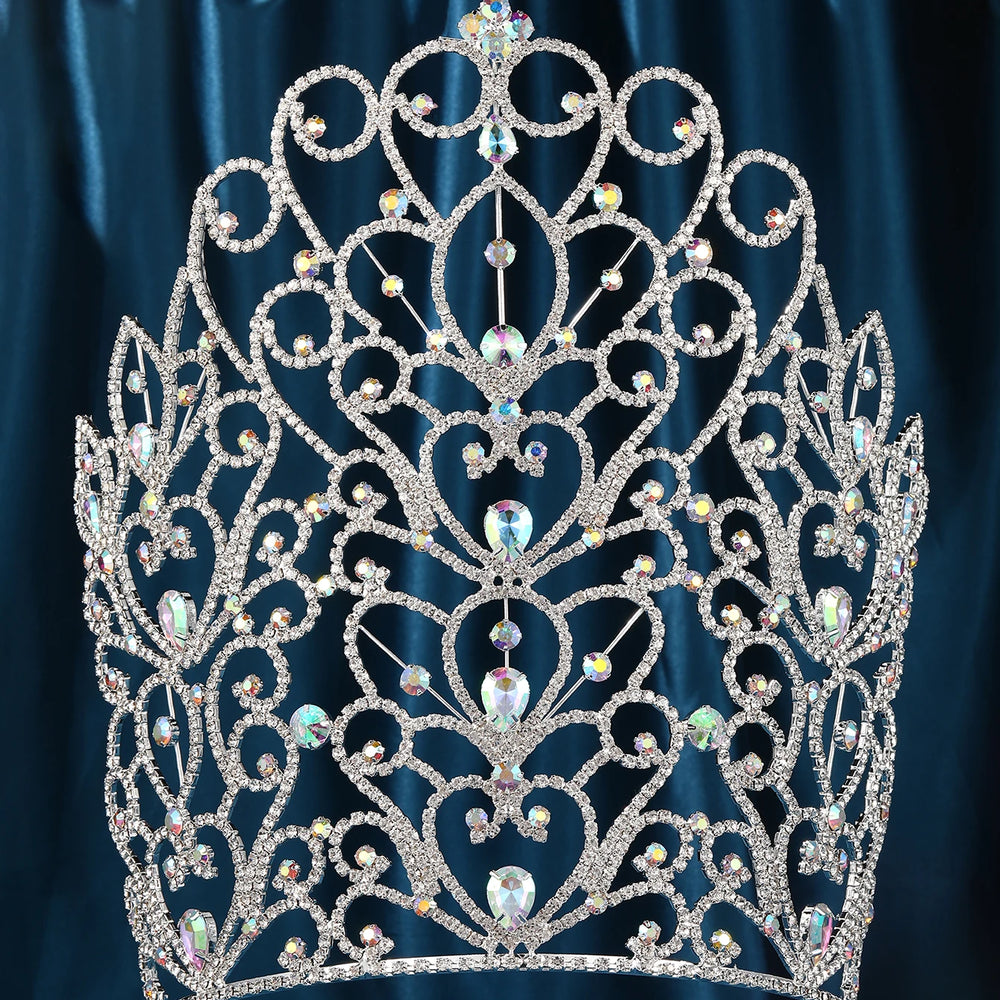 
                      
                        Tall Crystal Queen Tiara Pageant Crown for Pageant Party Hair Accessory
                      
                    