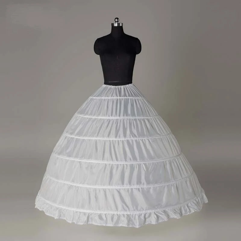 
                      
                        6 Hoop Crinoline Black White Long Petticoat Ball Gown Underskirt Skirt Half Slips Wedding Accessories
                      
                    