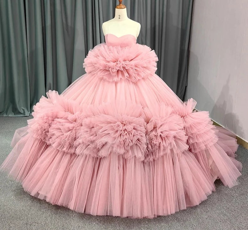 Pink dresses for sales quinceanera