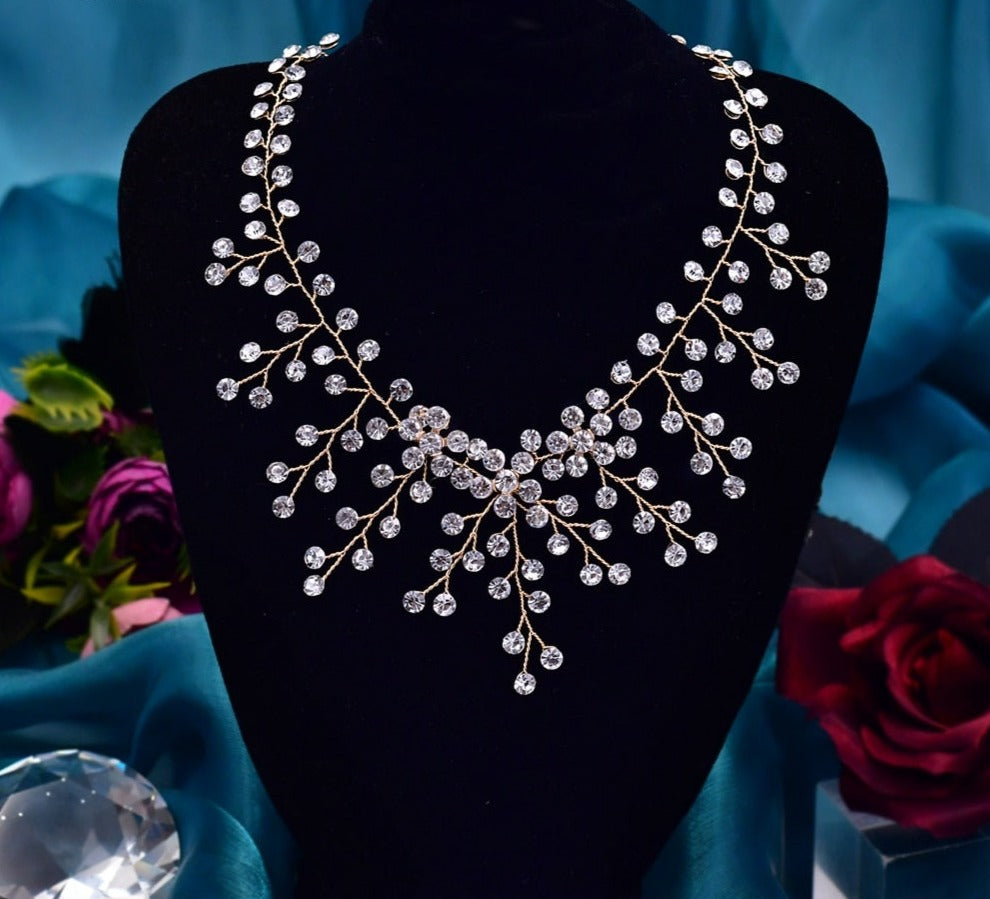 
                      
                        Elegant Crystal Clavicle Bead Chain Choker Bridal Jewelry Necklace
                      
                    