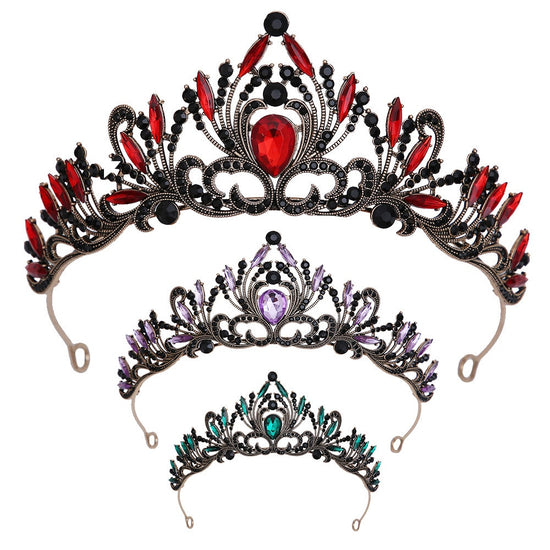 Baroque Crystal Tiara Crown Hair Jewelry Accessories