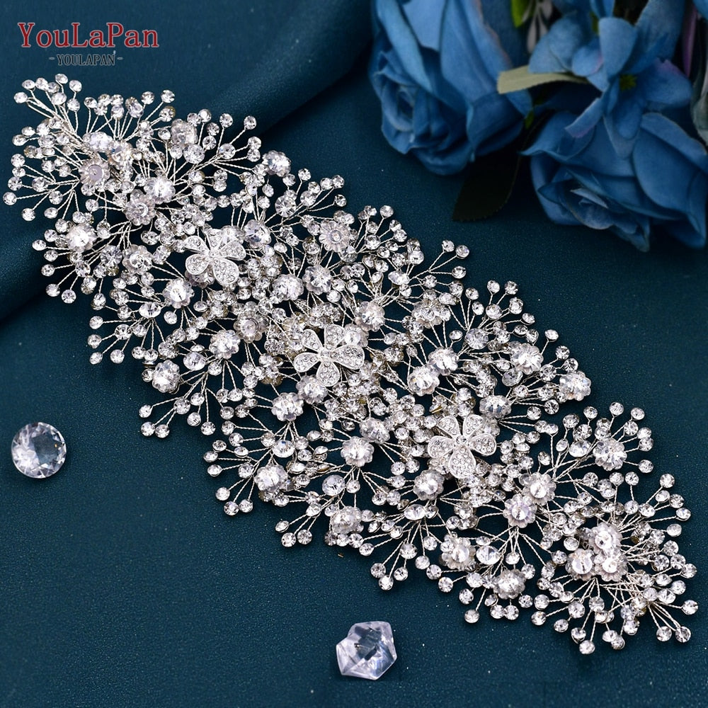 
                      
                        Crystal Crown Hair Accessories Luxury Headdress Flower Pageant Headwear
                      
                    