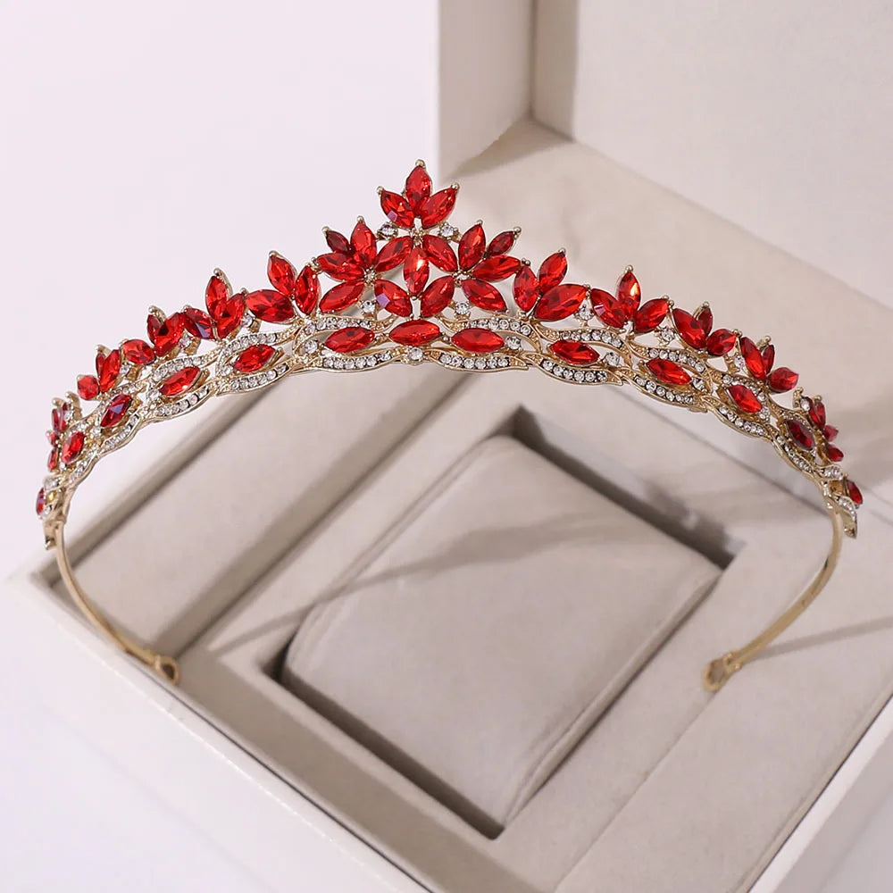 
                      
                        Leaf Rhinestone Tiara For Women Party Wedding Bridal Prom Crystal Crown
                      
                    