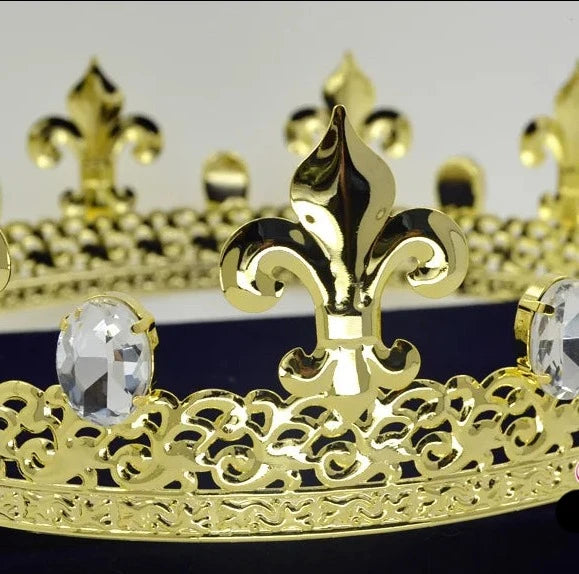 Imperial Gold Crown Men and Women Role-Play Stage Performance Accessory