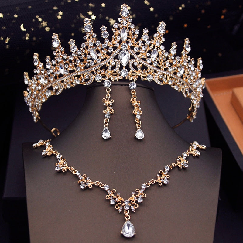 
                      
                        Crown Bridal Sets for Women Necklace Tiara Earrings Jewelry Accessories
                      
                    