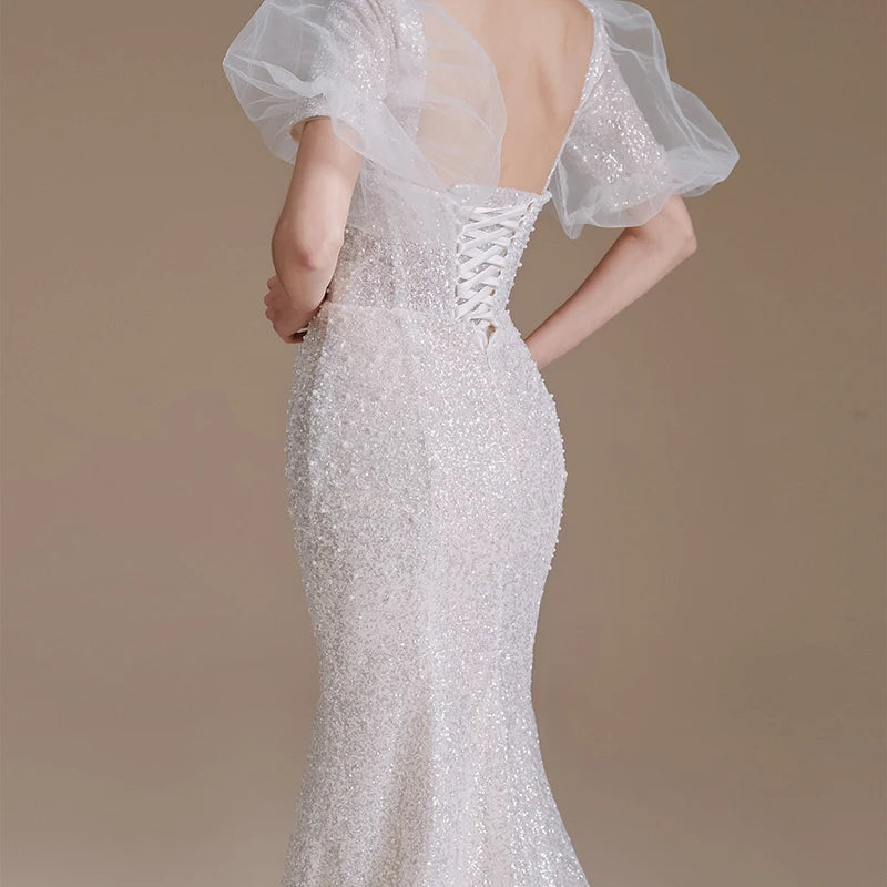 
                      
                        Beading Sequined Bride Wedding Dress
                      
                    