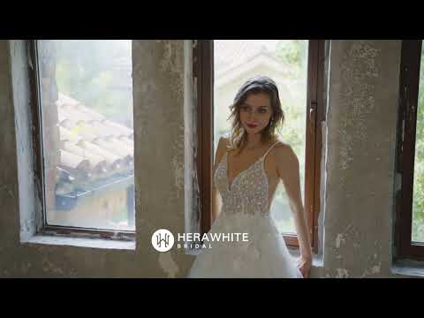 
                      
                        Load and play video in Gallery viewer, Sparkly Sequined Floral Tulle Ball Gown With V-neck
                      
                    