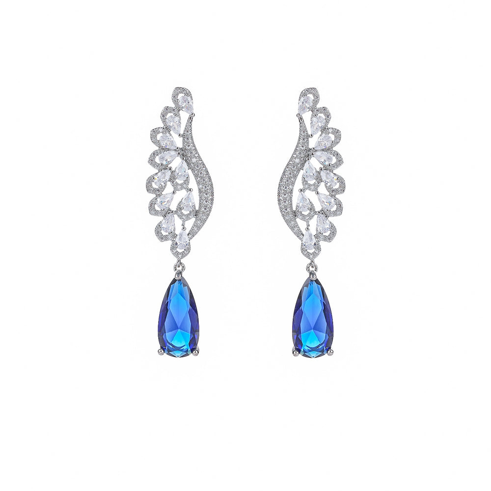 
                      
                        Cubic Zircon Crystal Angel Wing Earrings for Weddings Special Formal Events
                      
                    